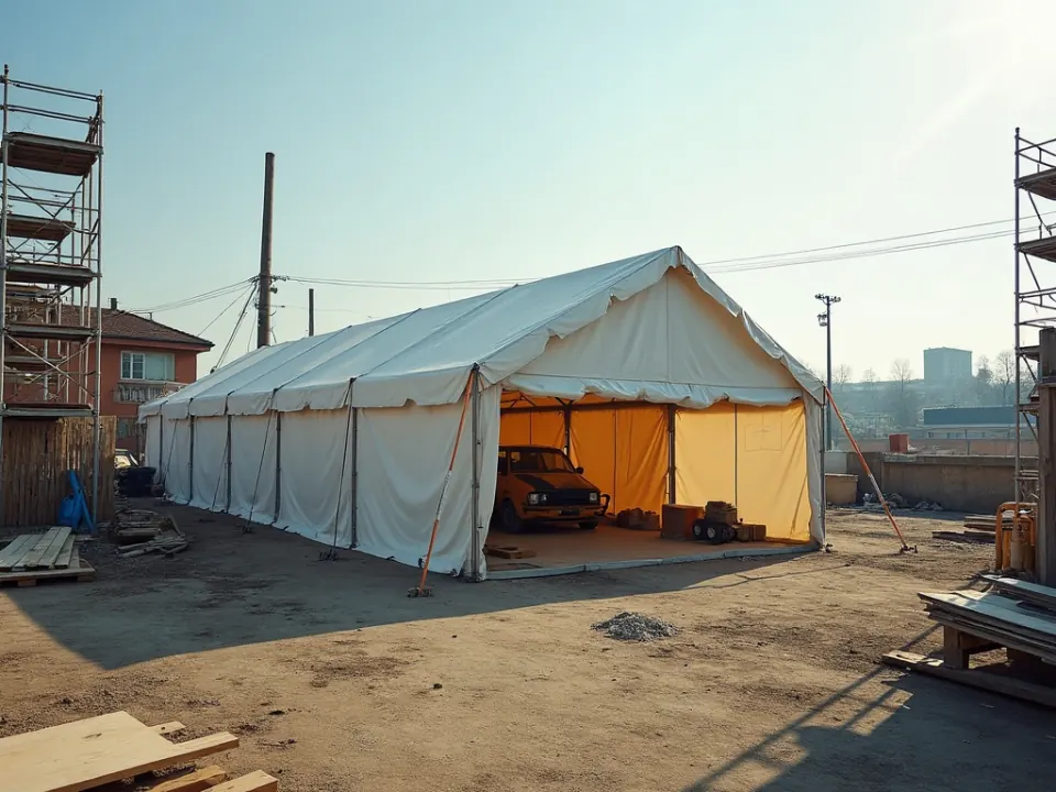 Шатёр на стройплощадке